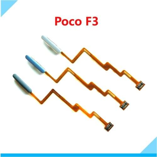 For Xiaomi Poco F3 Fingerprint Sensor Scanner Touch ID Connect Home Button Flex Cable Module Spare Parts