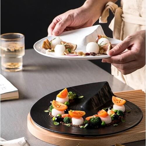 European Creative Western Food Plate Shaped Steak Plate Home Dessert Plate Salad Flat Plate Hotel Restaurant Shaped Plate
