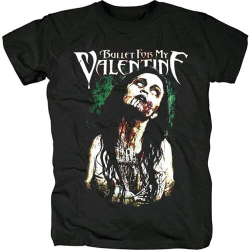 Mens TShirt Short Sleeve Shirt Bullet for My Valentine Rock Tee Women Hiphop Shirts(8)