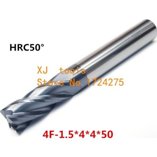 HRC50 4F-1.5*4*4*50 Alloy Carbide Milling Tungsten Steel Milling Cutter End Mill coating:nano,The Lather,boring Bar,cnc,machine