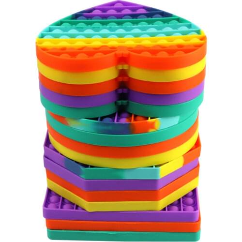 Big Size Fidget Toys Pops It Square Antistress Toy Push Bubble Fidget Sensory Stress Reliever For Autism Adult Children Gift