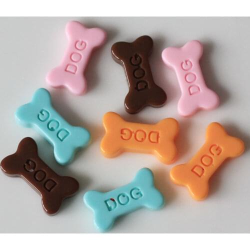 Kawaii Miniature Food Dog Bone Biscuit Resin FlatBack Cabochon For DIY Decorative Craft Scrapbooking Accessories