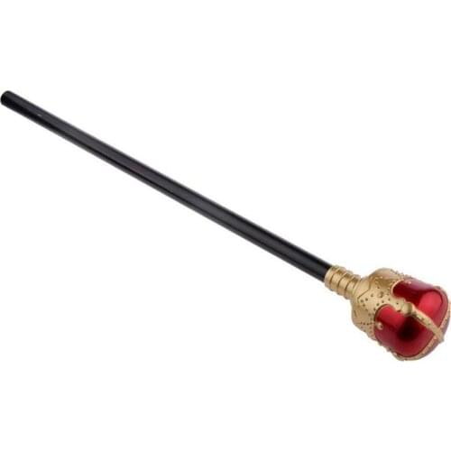NHBR 40 cm Royal Medieval Queen King Prince Costume Scepter Accessory for Cosplay Costume Red Gold 40cm