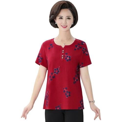 2021 Summer Top T Shirts V-neck Tshirt Women Short Sleeve Casual Loose tshirts T-Shirt Plus Size Embroidery Tee Shirt Femme 5XL