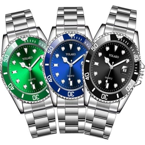 Fashion Mens Watch New Luxury Gold Business Man Watch Stainless Steel Quartz Waterproof Relogio Masculino Water Ghost Top Brand