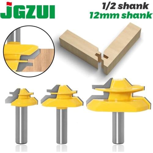 Set of 3 Lock Miter 45 Degree Glue Joint Router Bits .Glue Joint Set Woodworking cutter Tenon Cutter for Woodworking ToolsRCT