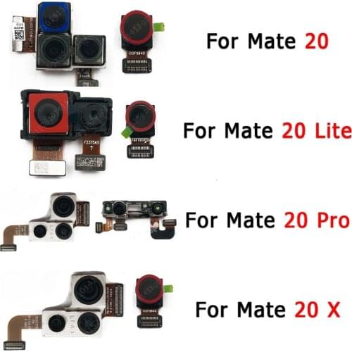 Original Back Front Camera For Huawei Mate 20 Lite 20X X Mate20 Pro Backside Frontal Rear Selfie Camera Module Flex Spare Parts
