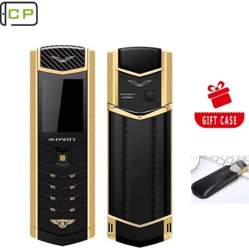 Original Brand MPARTY LT2 Luxury Metal Body Leather Housing Mobile Phone Dual Sim Cell Phones Bluetooth Dial With Mp3