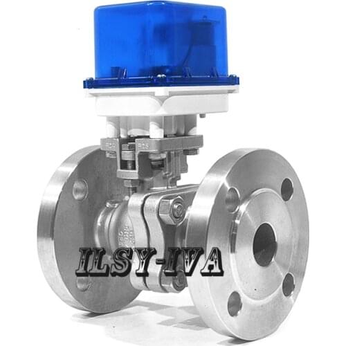 G1" flange motorized ball valve,DN25 DC12V/24V stainless steel electric ball valve