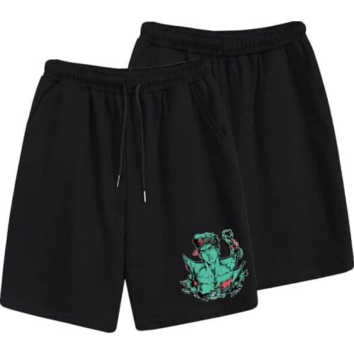 JoJo Bizarre Adventure Black Short Pants Summer Sportswear Breeches Shorts Men Women Beach Shorts anime Sweatpants