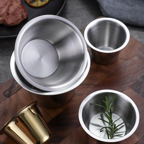 304 Stainless Steel Seasoning Cup Thickened Western Commercial Sauce Plate Steak Seasoning Cup Creative Tomato Sauce Sauce Cup