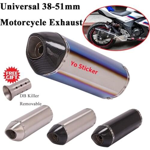 Universal Motorcycle Yoshimura Exhaust Escape Outlet Pipe Modified Muffler DB Killer For MT09 CB300R Z900 TRK502 duke 390 G310GS