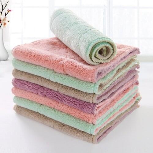 Thickened Wipe Tablecloth Absorbent Lint-free Rag Floor Furniture Kitchen Cleaning Cloth Double-sided Non-stick Oil Dish Cloth