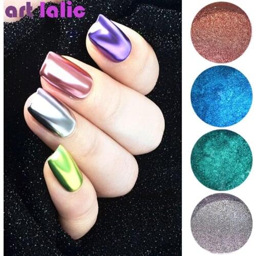 1 Box Nail Glitter Mirror Powder Laser Silver Pigment Dust for Women Manicure Nail Art DIY Decorations