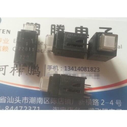 1PCS American LICON touch switch 9.8*9.8*19.5 straight plug 4-pin self-reset button with red light