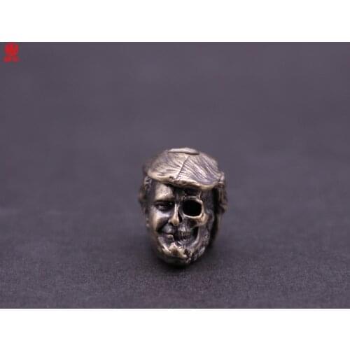 1PC Trump Retro Brass Copper EDC Paracord Beads Lanyard Pendants Knife Beads Umbrella Rope Cord Necklace Bracelet Beads Pendants