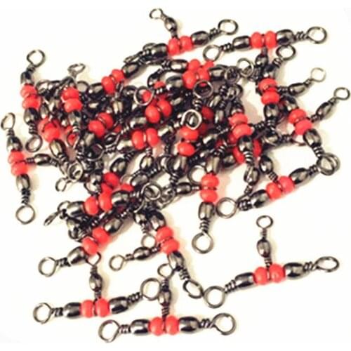 10/20/50Pcs Outdoor Copper Fishing Rolling Barrel Swivel Bearing Connector Solid Ring Hot Sale
