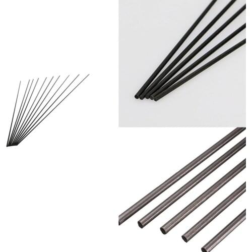 10 Pcs Carbon Fiber Rod Pultrusion for RC Airplane,Drones,Quadcopter,RC Airplane DIY,Solid Matte Pole,200mm