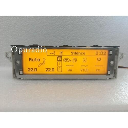 12 Pin car Yellow screen support USB and Bluetooth Dual-zone air Display monitor for Peugeot 307 407 408 citroen C4 C5