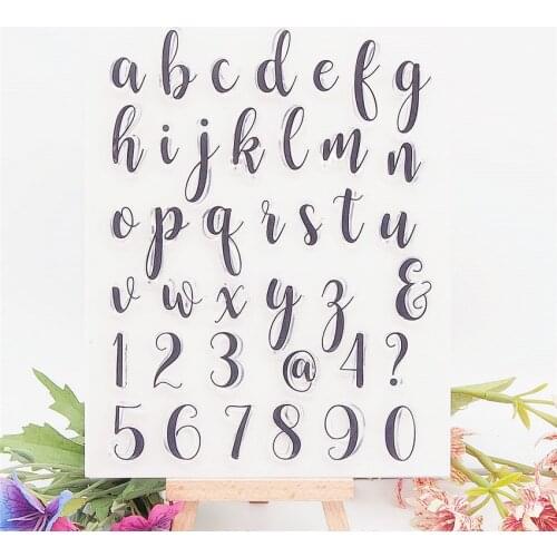 14x18CM 26 alphabet lowercase Transparent Seal Clear Stamps Silicone Seal Roller Stamps DIY Scrapbook Album / Card Production