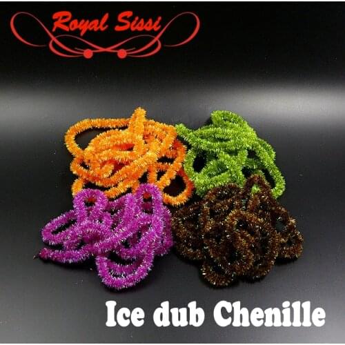 Royal Sissi 2yards pack fly tying ice chenille yarn 10 optional colors Dia 6mm Cactus Chenille steelhead bass fly fishing flies