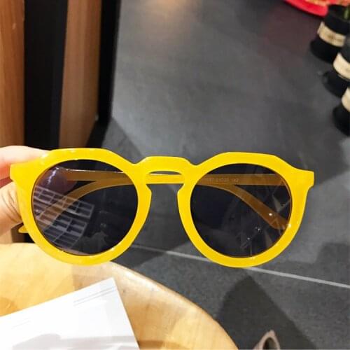 2019 round candy color sunglasses ladies orange frame sunglasses color transparent ocean lens glasses mens vintage sunglassesNX