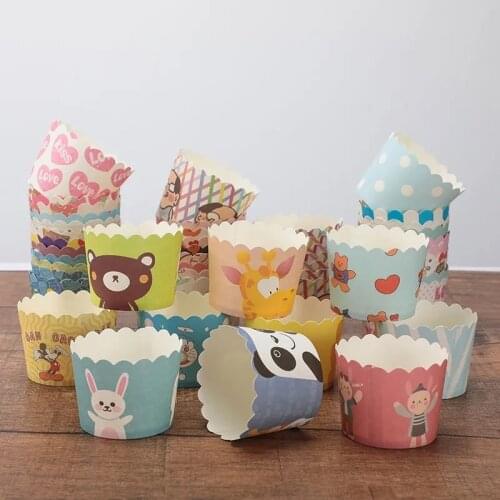 50Pcs Cupcake Paper Cup For Wedding Party Caissettes Cupcake Liner Baking Cup Tray Cake Pastry Wrapper Case
