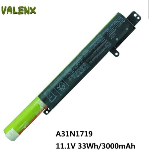 Replacement battery for Asus A31N1719 0B110-00520500 0B110-00520200 A31L04Q 11.1V 33WH/3000mAh X407UA-BV426