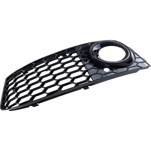 Car 8K0807681 Left Honeycomb Design Mesh Fog Light Grill Grille Cover Fit for Audi A4 B8 2009 2010 2011 2012 Base Sedan 4-Door