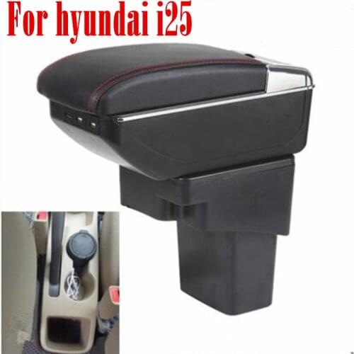 Car Armrest Central Storage Box with USB For hyundai solaris Accent Blue Accent WIT Fluidic Verna Grand Avega dodgo attitude i25
