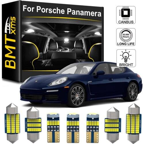 BMTxms 23Pcs Canbus Car LED Interior Map Light License Plate Door Lamp For Porsche Panamera 970 4S Turbo S Diesel GTS 2009-2016