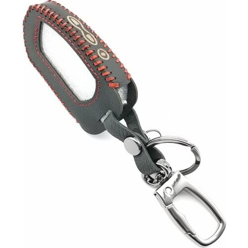 Russian Version DXL4950 High Quality 100% Leather Case for Pandora DXL 4950 DX-90BT DX-91 Two Way Car Remote Control