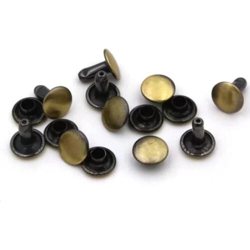 7mm Double Cap Rivets Antique Brass Color 1000 sets/lot