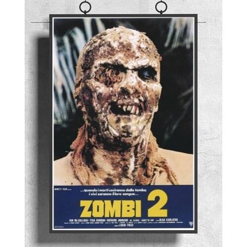 L282 ZOMBIE aka Zombi 2 Movie Horror Cult Dawn of the Dead Lucio Fulci 01 Silk Fabric Poster Art Decor Indoor Painting Gift