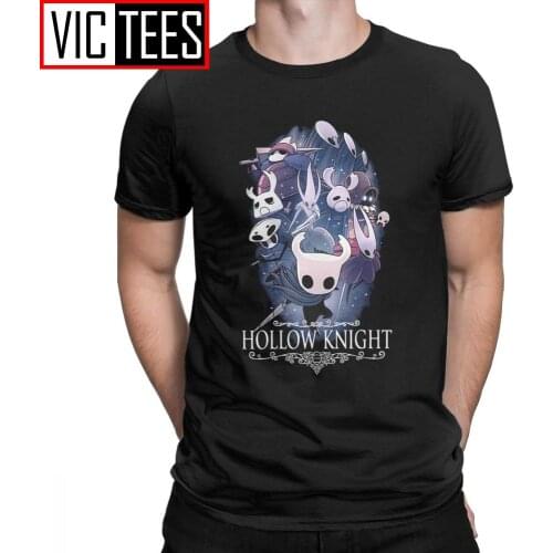 Hollow Knight Men T Shirt Skull Video Game Vintage Tee Shirt Short Sleeve Crew Neck T-Shirt 100 Premium Cotton Party Sweatshirt