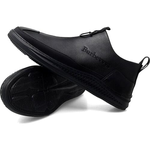 YIQITAZER 2020 Snow Boots Man Shoes Leather Nature Wool Insoles,Winter Warm Work Ankle Boots Mens Genuine Leather Shoes Men