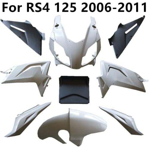 Unpainted Bodywork Cowling Motorcycle For RS4 125 2006-2007-2008-2009-2010-2011 Fairing Components Plastic parts Pack left right