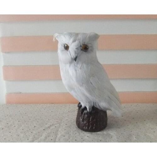 New simulation owl toy polyethylene&fur white owl doll home decoration gift about 19x9x11cm 2124