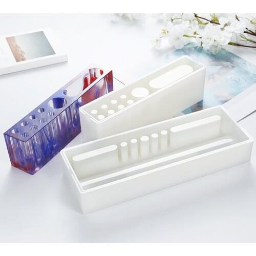 DIY Handmade Diy Pen Container Organizer Silicone Mold for Resin Casting Mould Craft Tool Crystal Epoxy