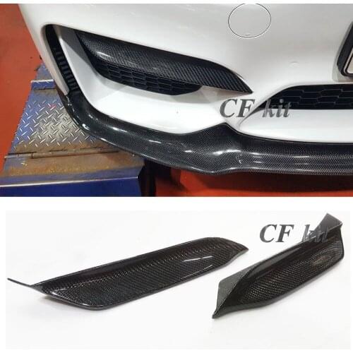 CF Kit Real Carbon Fiber Front Lip Bumper Spoiler For BMW F82 M4 F80 M3 2015 Year Up Car Styling