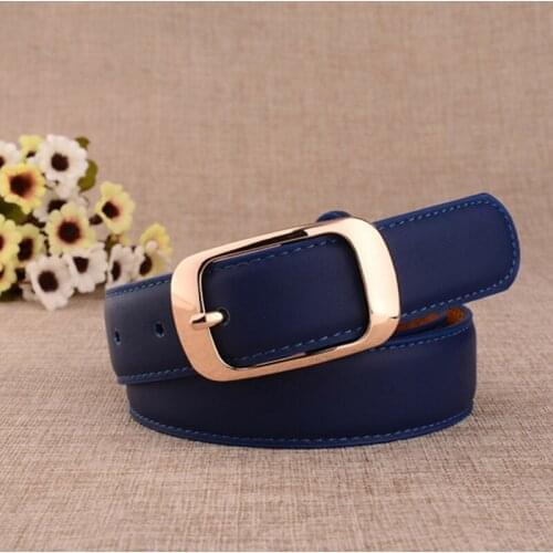 Needle buckle belt womens leather belt casual cow leather pants belt fashionable and versatile fashion belt