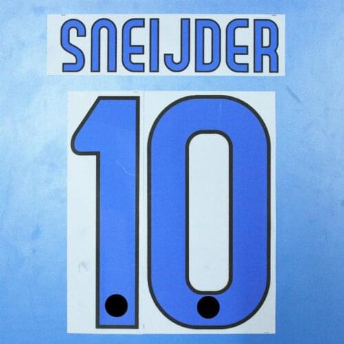Super A 2010 2011 2012 inter milan J.ZANETTI SNEIJDER MILITO Number Printing Font, Hot stamping Patches Badges