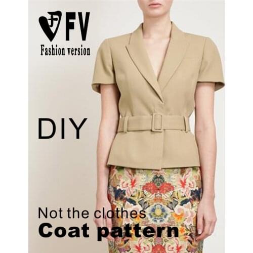 Sewing drawings female soil short suit jacket garment 1:1 finished pattern BWT-31
