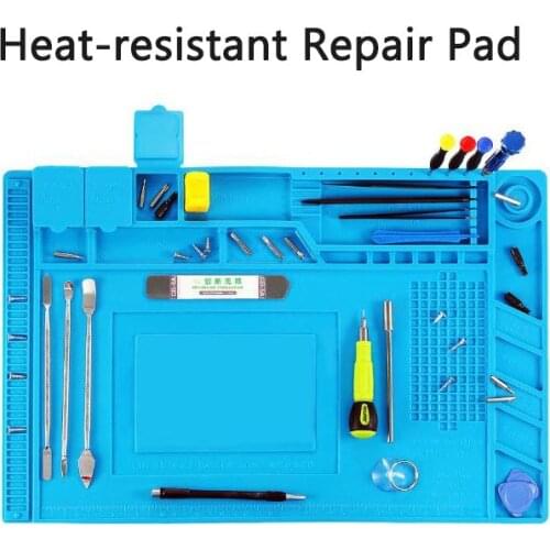 Heat Insulation Working Mat Soldering Station Repair Pad Maintenance Platform Magnetic Silicone Heat Insulation Pad