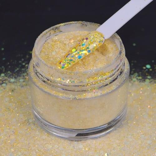 19 Colors 10g Unique Combination of Penetrating Powder Mixed with Glitter Nail Polish Acrylic Paint DIY Decorative Nail Art