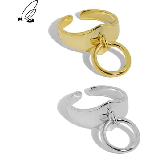 SSTEEL Sterling Silver 925 Ring Texture Rings For Womens Designer Trendy Accesories Party Resizable 2021 Trend Fine Jewellery