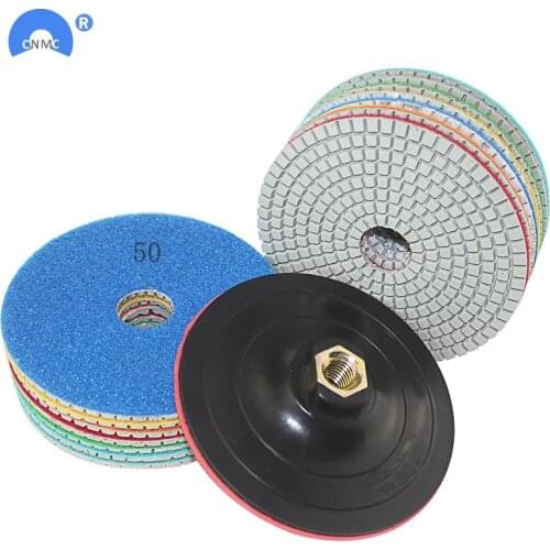 10pcs/set Dry/Wet Diamond Polishing Pad for manual polisher +1 Backer pad /drop ship