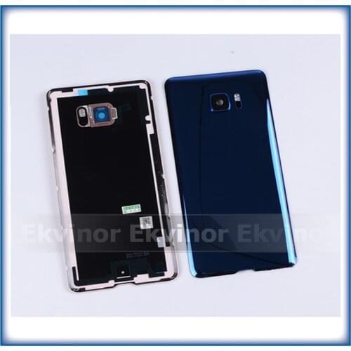 10pcs Original Material Glass Back Rear Housing Door For HTC U Ultra Back Battery Cover Case with Camera Lens Replacement Parts