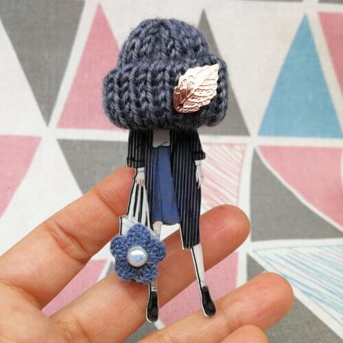 2019 Cute Fashion Handmade Acrylic Badge Brooches Pins for Woman DIY Plastic Brooch Harajuku Clothing Jewelry Accessories Badges