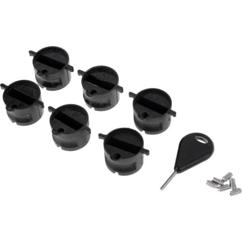 Portable 6Pcs Surf Fins Plug With Grub Screws For Water Sports Surfboard Fin Box With A Fin Key